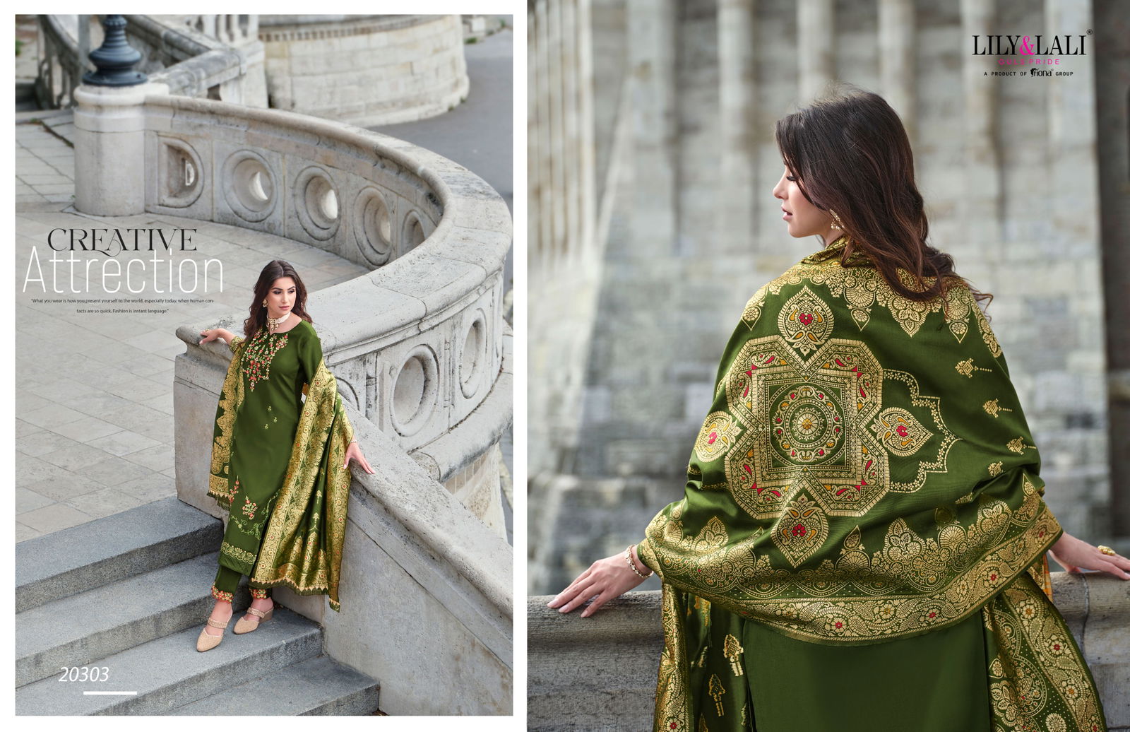 Hasmeena Vol 3 By Lily And Lali Organza Embroidery Kurti With Bottom Dupatta Orders in India
